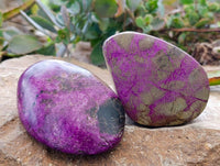 Polished Stichtite Standing Free Forms x 4 From Barberton, South Africa