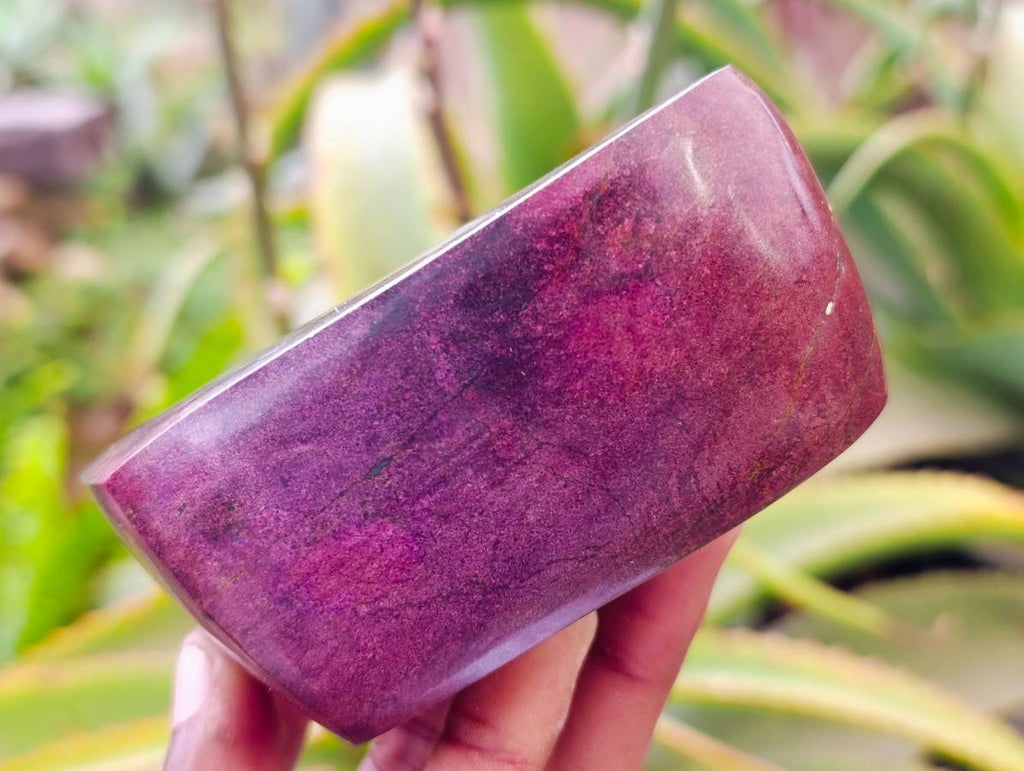 Polished Stichtite Standing Free Forms x 4 From Barberton, South Africa - Toprock Gemstones and Minerals 