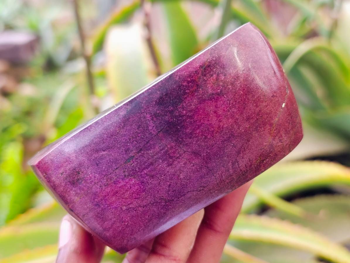 Polished Stichtite Standing Free Forms x 4 From Barberton, South Africa - Toprock Gemstones and Minerals 