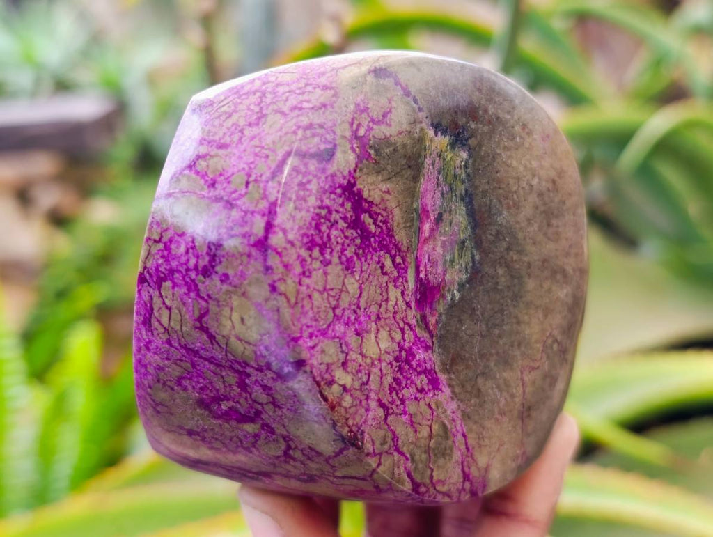 Polished Stichtite Standing Free Forms x 4 From Barberton, South Africa - Toprock Gemstones and Minerals 