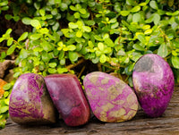Polished Stichtite Standing Free Forms x 4 From Barberton, South Africa