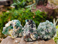 Natural Cubic Fluorite Specimens x 4 From Namibia - Toprock Gemstones and Minerals 