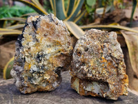 Natural Fluorescent Hyalite Opal Specimens x 2 From Erongo, Namibia - Toprock Gemstones and Minerals 