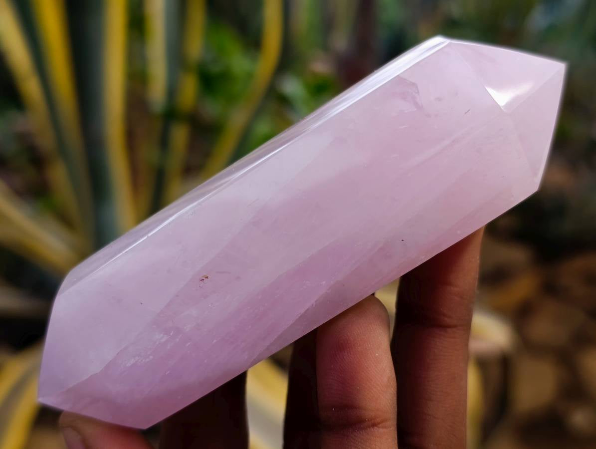 Polished Double Terminated Rose Quartz Points x 6 Madagascar - Toprock Gemstones and Minerals 