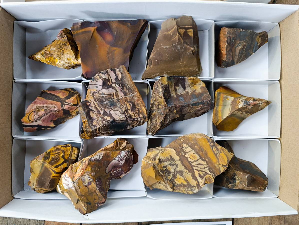 Natural Selected Nguni Jasper Cobbed Specimens x 12 From Prieska, South Africa - Toprock Gemstones and Minerals 