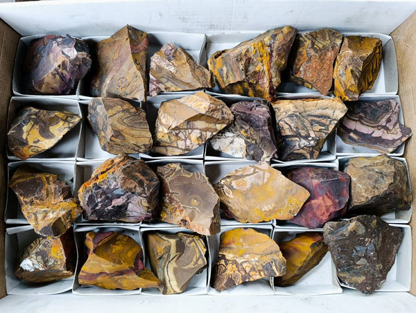 Natural Selected Nguni Jasper Cobbed Specimens x 24 From Prieska, South Africa