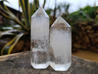 Polished Clear And Smokey Quartz Crystals x 6 From Madagascar - Toprock Gemstones and Minerals 