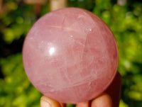 Polished Rose Quartz Spheres x 4 Madagascar