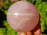 Polished Rose Quartz Spheres x 4 Madagascar