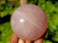 Polished Rose Quartz Spheres x 4 Madagascar