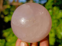 Polished Rose Quartz Spheres x 4 Madagascar