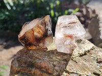Polished Mixed Wonderland Inclusions Quartz including Citrine x 12 from Madagascar - Toprock Gemstones and Minerals 