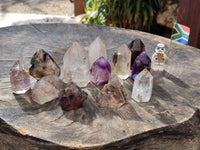 Polished Mixed Wonderland Inclusions Quartz including Citrine x 12 from Madagascar - Toprock Gemstones and Minerals 