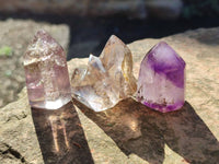 Polished Mixed Wonderland Inclusions Quartz including Citrine x 12 from Madagascar - Toprock Gemstones and Minerals 