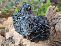 Natural Schorl Black Tourmaline With Cubic Fluorite Specimens x 2 From Namibia