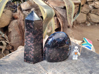 Polished Mixed Iolite Water Sapphire Items x 2 From South Africa