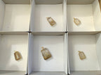 Hand Made Golden Rutile Quartz 9ct Gold Pendants x 5 From Madagascar - Toprock Gemstones and Minerals 