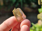 Hand Made Golden Rutile Quartz 9ct Gold Pendants x 5 From Madagascar - Toprock Gemstones and Minerals 