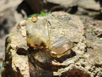 Hand Made Golden Rutile Quartz 9ct Gold Pendants x 5 From Madagascar - Toprock Gemstones and Minerals 