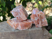 Natural Sunset Orange Calcite Specimens x 15 From Spitzkop, Namibia