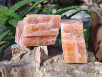 Natural Sunset Orange Calcite Specimens x 15 From Spitzkop, Namibia