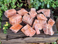 Natural Sunset Orange Calcite Specimens x 15 From Spitzkop, Namibia - Toprock Gemstones and Minerals 