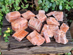 Natural Sunset Orange Calcite Specimens x 15 From Spitzkop, Namibia - Toprock Gemstones and Minerals 