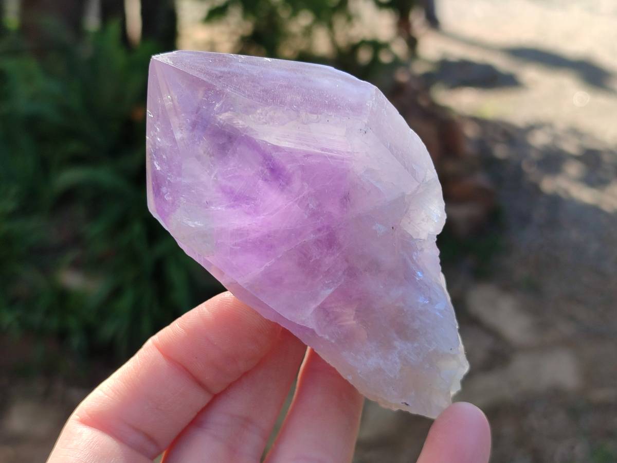 Polished Jacaranda Amethyst Quartz Crystals x 6 From Mumbwa, Zambia - Toprock Gemstones and Minerals 