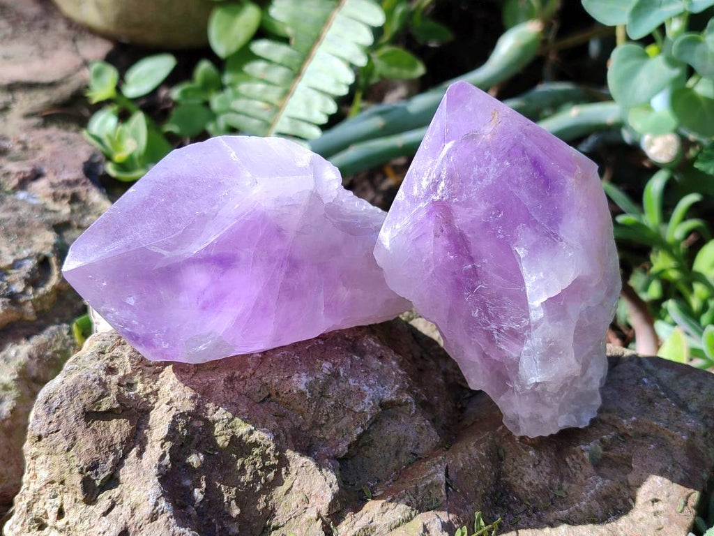Polished Jacaranda Amethyst Quartz Crystals x 6 From Mumbwa, Zambia - Toprock Gemstones and Minerals 