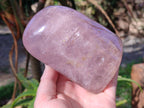 Polished Rose Quartz Standing Free Forms x 2 Madagascar - Toprock Gemstones and Minerals 
