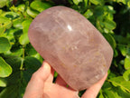 Polished Rose Quartz Standing Free Forms x 2 Madagascar - Toprock Gemstones and Minerals 