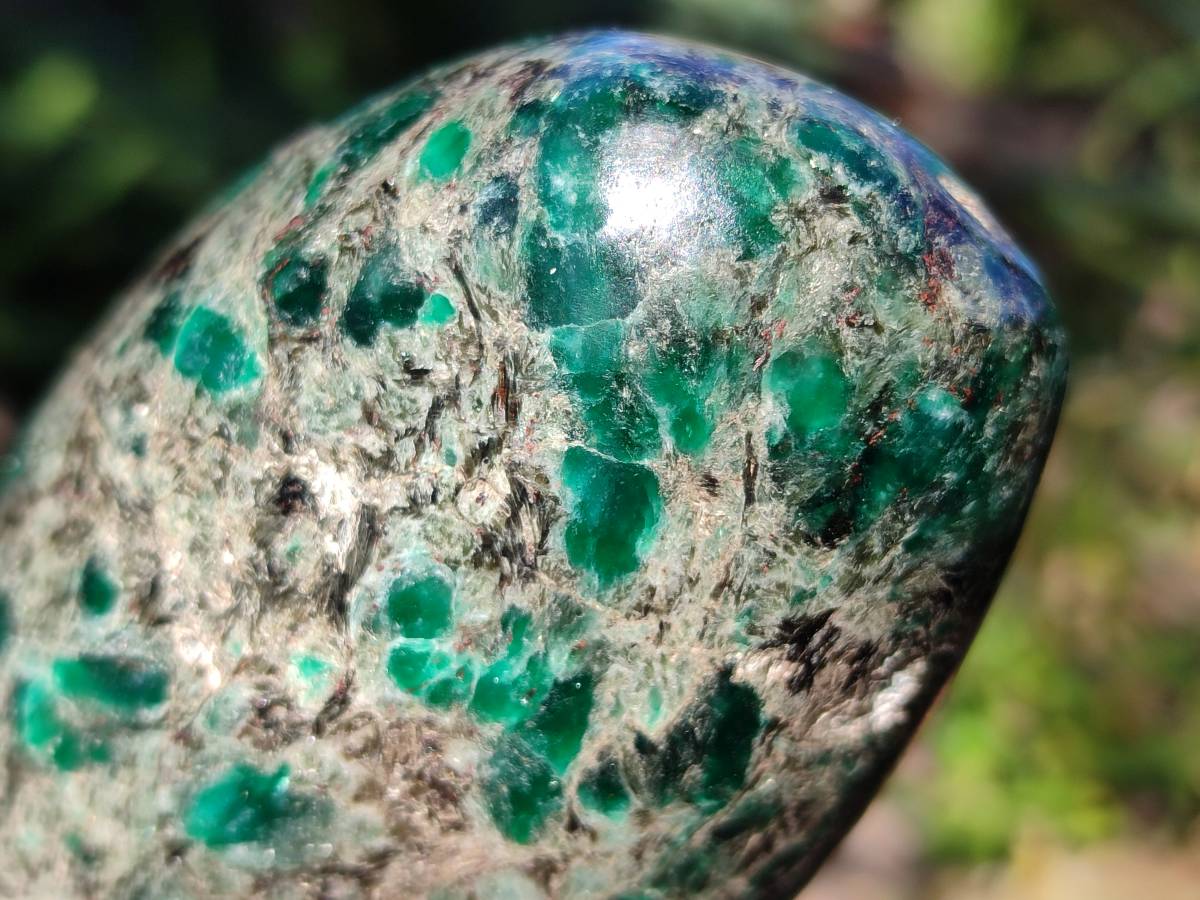 Polished Emerald Mica In Matrix Standing Free Forms x 2 From Mutoko, Zimbabwe - Toprock Gemstones and Minerals 