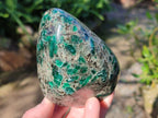 Polished Emerald Mica In Matrix Standing Free Forms x 2 From Mutoko, Zimbabwe - Toprock Gemstones and Minerals 