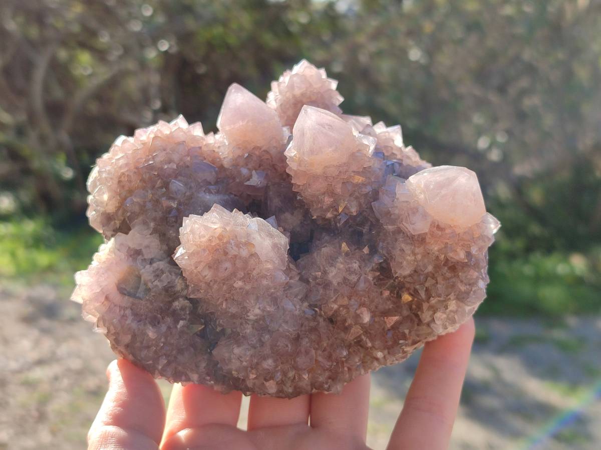 Natural Amethyst Spirit Quartz Clusters x 3 From Boekenhouthoek, South Africa - Toprock Gemstones and Minerals 