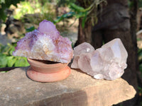Natural Amethyst Spirit Quartz Clusters x 3 From Boekenhouthoek, South Africa
