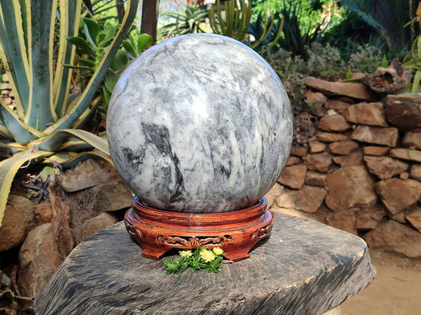 Polished Zebra Marble Sphere x 1 From China