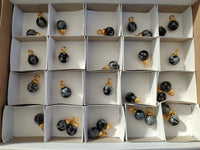 Hand Made Snowflake Obsidian Pendants x 28 From Mexico
