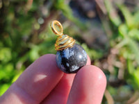 Hand Made Snowflake Obsidian Pendants x 28 From Mexico