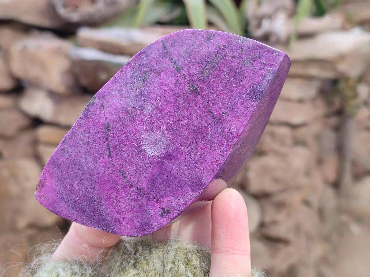 Polished Stichtite Free Forms x 4 From Barberton, South Africa - Toprock Gemstones and Minerals 