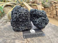 Natural Schorl Black Tourmaline Specimens x 2 From Namibia