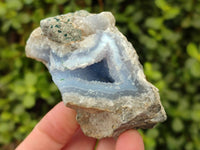 Natural Blue Lace Agate Geode Specimens x 24 From Malawi