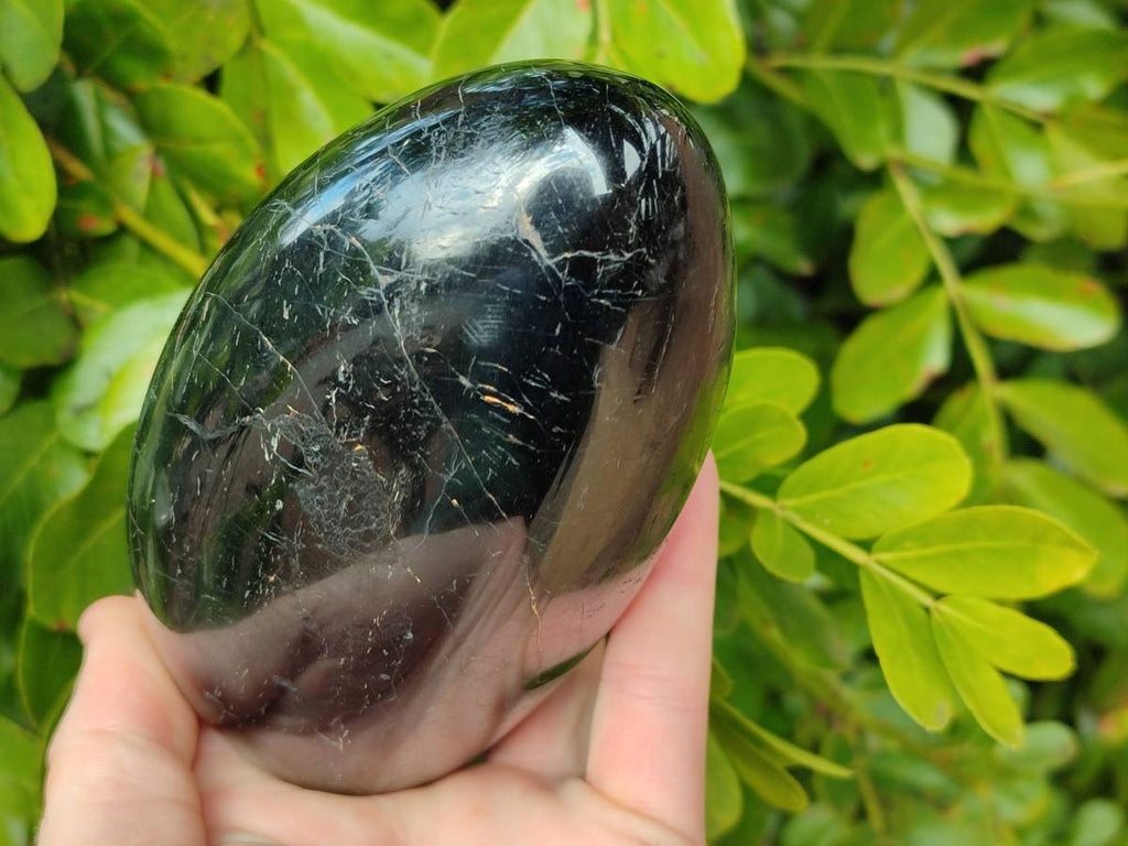 Polished Black Tourmaline Standing Free Form x 1 From Madagascar - Toprock Gemstones and Minerals 