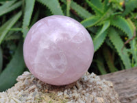 Polished Rose Quartz Spheres x 2 Madagascar