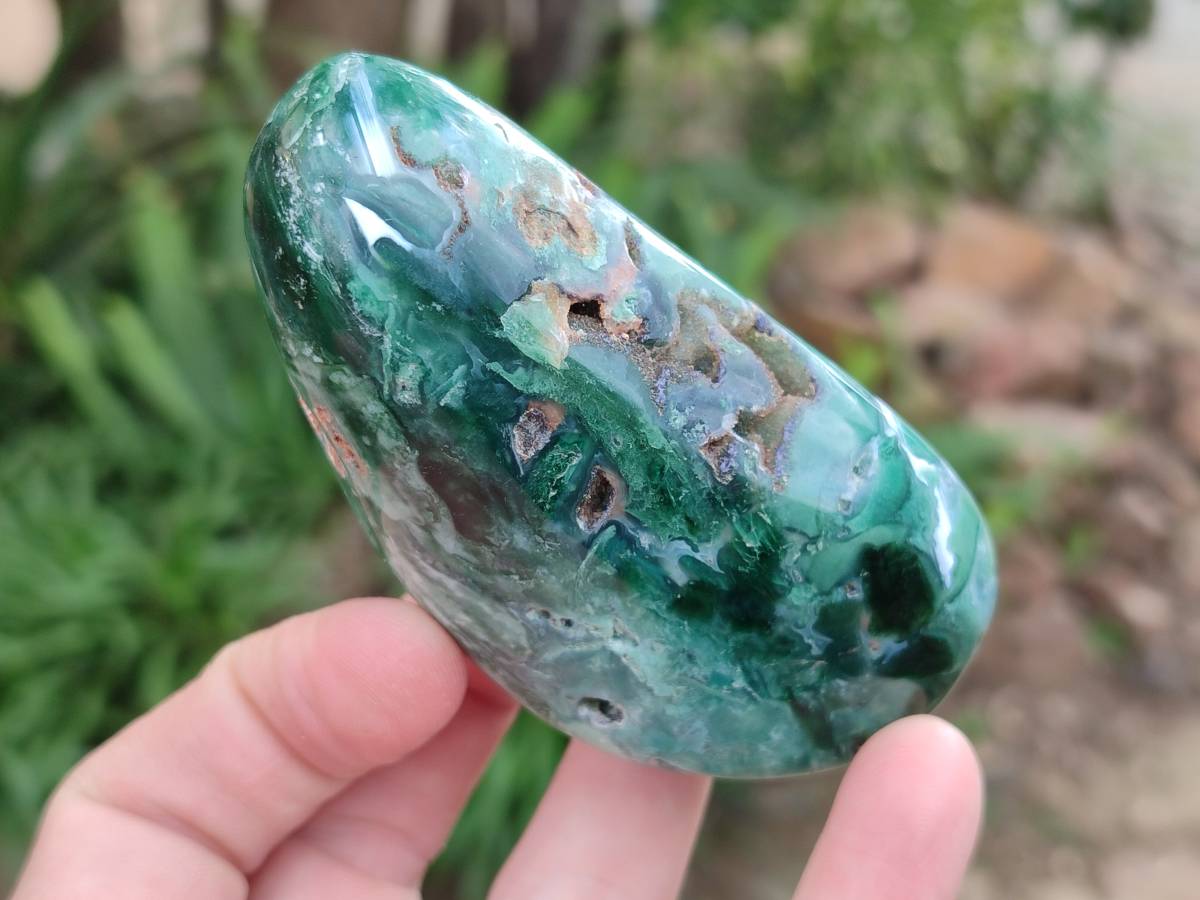 Polished Emerald Mtorolite Free Forms x 6 From Mutorashanga, Zimbabwe - Toprock Gemstones and Minerals 