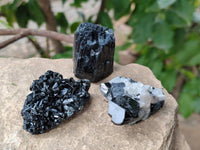 Natural Schorl Black Tourmaline Specimens x 35 From Namibia