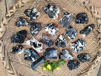 Natural Schorl Black Tourmaline Specimens x 35 From Namibia