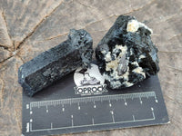 Natural Schorl Black Tourmaline Specimens x 35 From Namibia