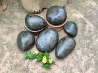 Polished Rare Pharaoh Stone Pyrite in Basalt Palm Stones x 6 Iron Duke Mine, Zimbabwe - Toprock Gemstones and Minerals 