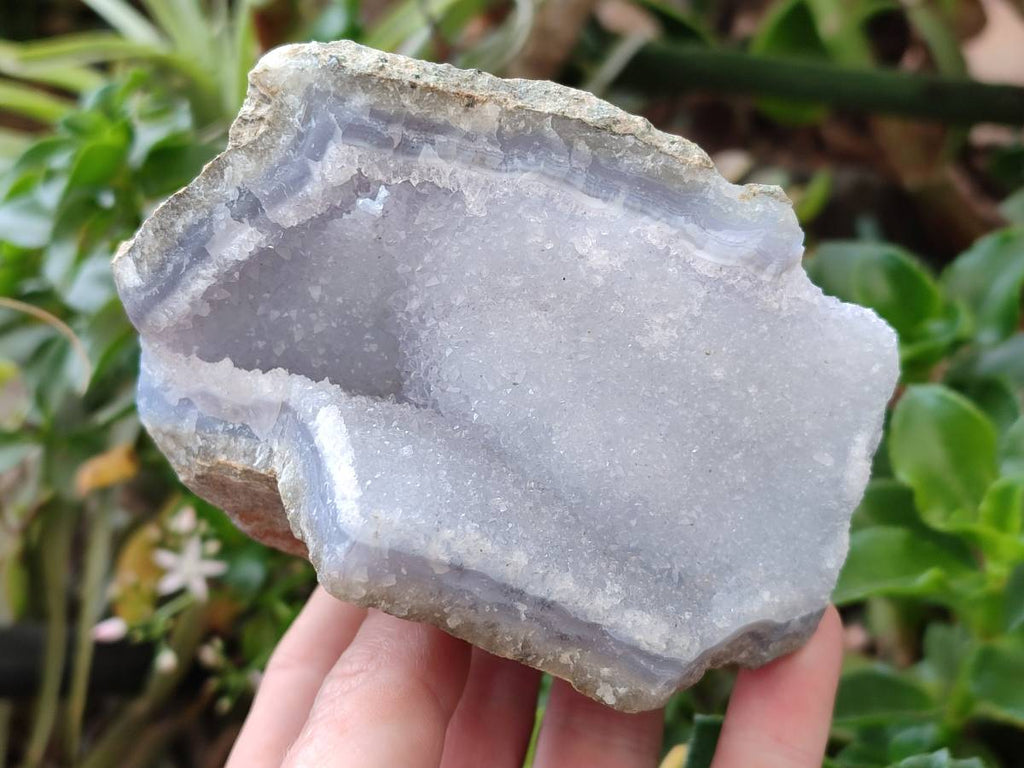Natural Blue Lace Agate Geode Specimens x 6 From Malawi - Toprock Gemstones and Minerals 