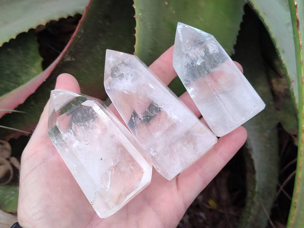 Polished Clear Quartz Crystals x 6 From Madagascar - Toprock Gemstones and Minerals 